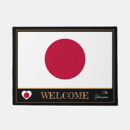 Japanska och japanska Flagga - välkomstplats