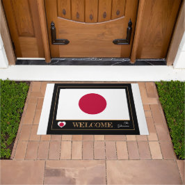 Japanska och japanska Flagga - välkomstplats