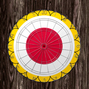 Japanska och kejserliga färgkort/japansk Flagga Darttavla