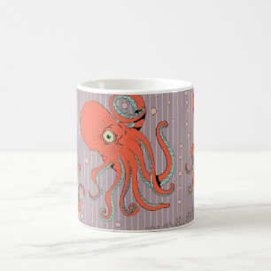 Japanska Octopus Mönster Kaffemugg