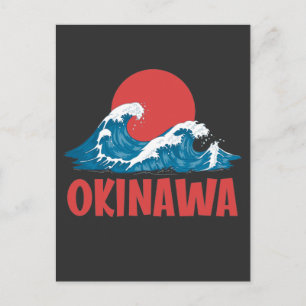 Japanska Okinawa Japan Kanagawa Underbar Wave Vykort