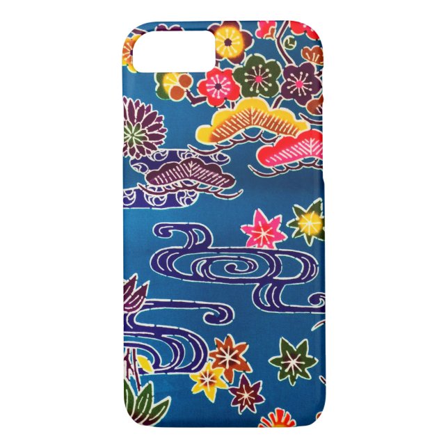 Japanska Okinawan Dye (Bingata) Case-Mate iPhone Skal (Baksida)