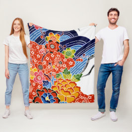 Japanska Okinawan Dye (Bingata) Fleecefilt