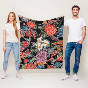 Japanska Okinawan Dye (Bingata) Fleecefilt