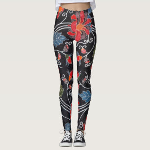 Japanska Okinawan Dye (Bingata) Leggings