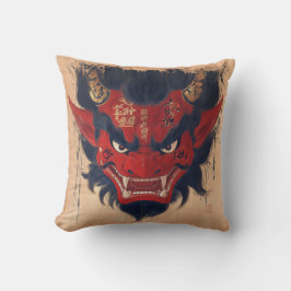 Japanska Oni Demon Dekorativ kudde