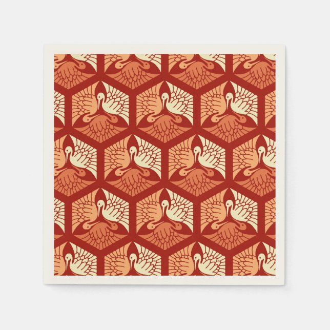 Japanska Orangar, mandarin och Light Pappersservett (Framsidan)