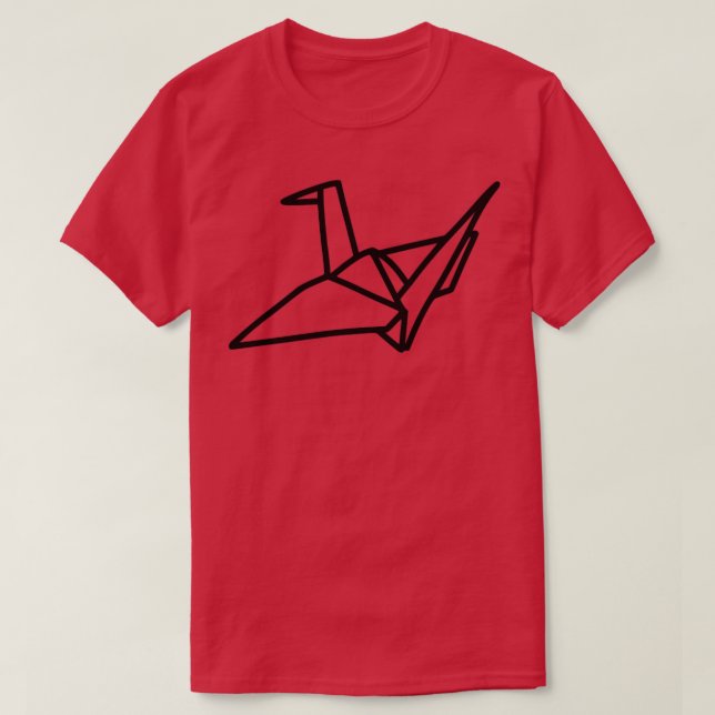 Japanska Origami Crane 4 T Shirt (Design framsida)