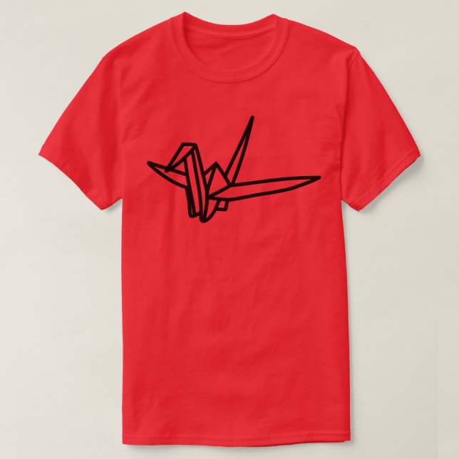Japanska Origami Crane 5 T Shirt (Design framsida)