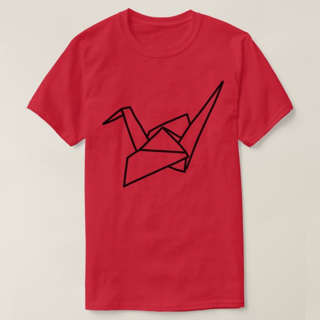Japanska Origami Crane 8 T Shirt (Design framsida)