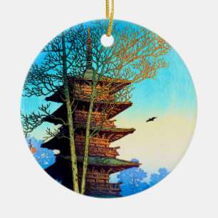 Japanska Pagoda Julgransprydnad Keramik