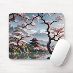 Japanska Pagoda- och Cherry-Blommar Musmatta