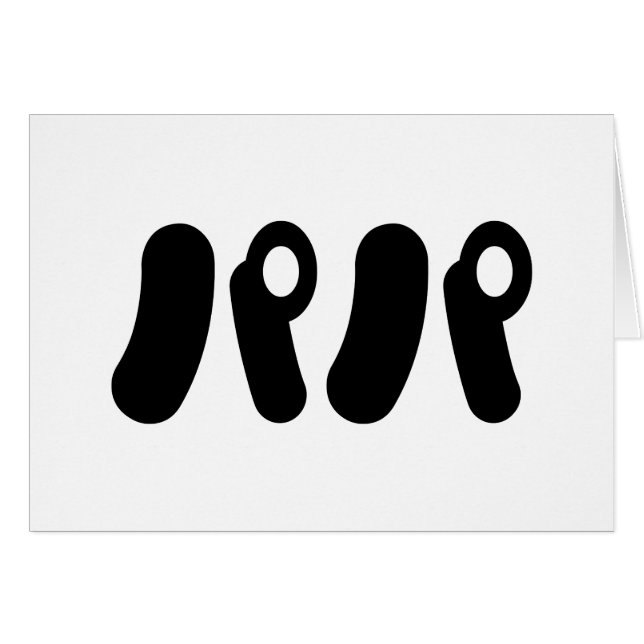 Japanska Pappa パ パ | Nihongo Language Card Hälsningskort (Framsidan Horizontal)