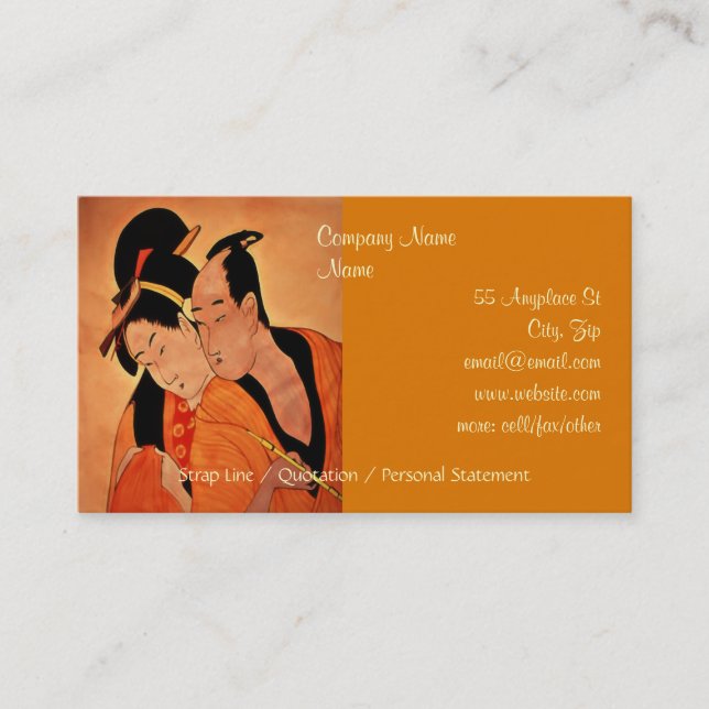 Japanska par visitkortsmallar visitkort (Framsida)