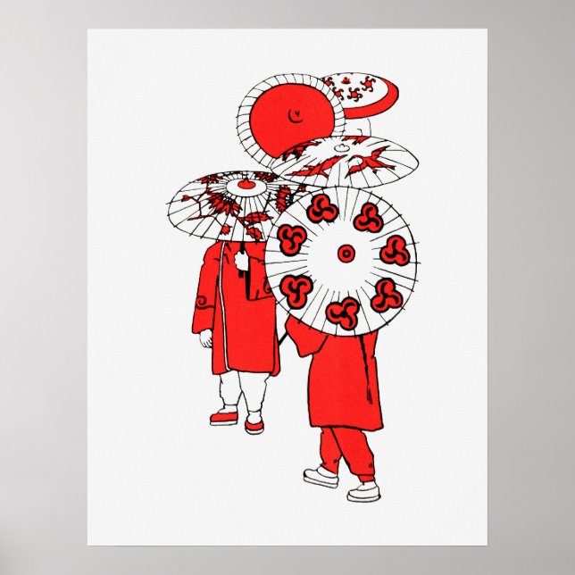 Japanska paraplyer poster (Framsidan)