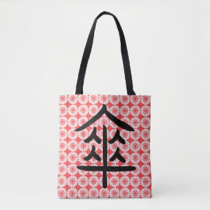 Japanska paraplyet Mönster med Kanji Tygkasse