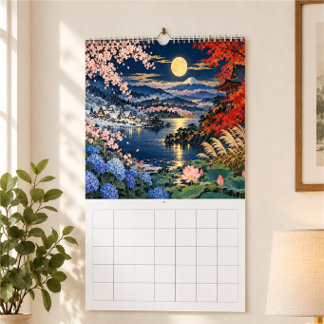 Japanska platser Säsongskalender Kalender