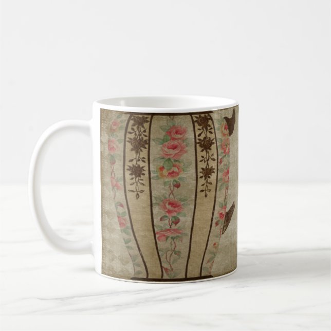 Japanska Porcelain Stil Ro och Rand Kaffemugg (Vänster)