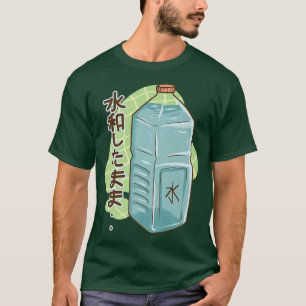 Japanska Print Harajuku Vattenflaska Vaporwave Aes T Shirt