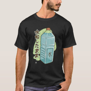 Japanska Print Harajuku Vattenflaska Vaporwave Aes T Shirt
