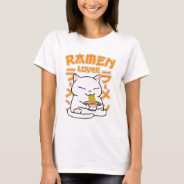 Japanska Ramen Cat Ramen Älskare T Shirt