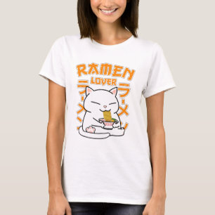 Japanska Ramen Cat Ramen Älskare T Shirt