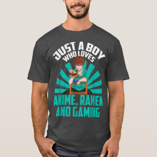 Japanska Ramen Gaming Otaku Kawaii Gamer Boys Kawa T Shirt