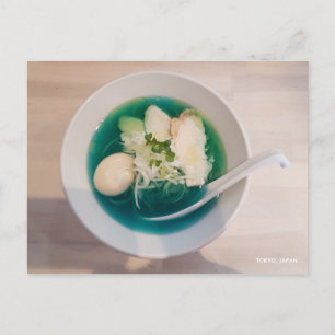 Japanska Ramen Noodles Blue Photo Tokyo Japan Vykort