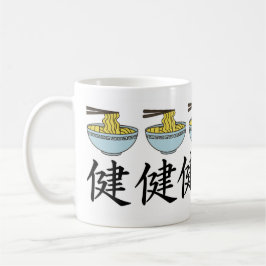 Japanska Ramen Noodles med Calligraphy Design Kaffemugg
