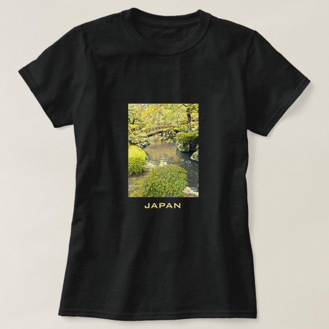 Japanska resor, traditionell japansk trädgård t shirt (Design framsida)