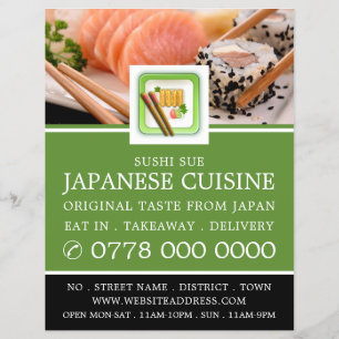 Japanska restauranger, Sushi Advertising Reklamblad