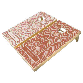 Japanska Retro Mönster | Ditt namn Boho Terracotta