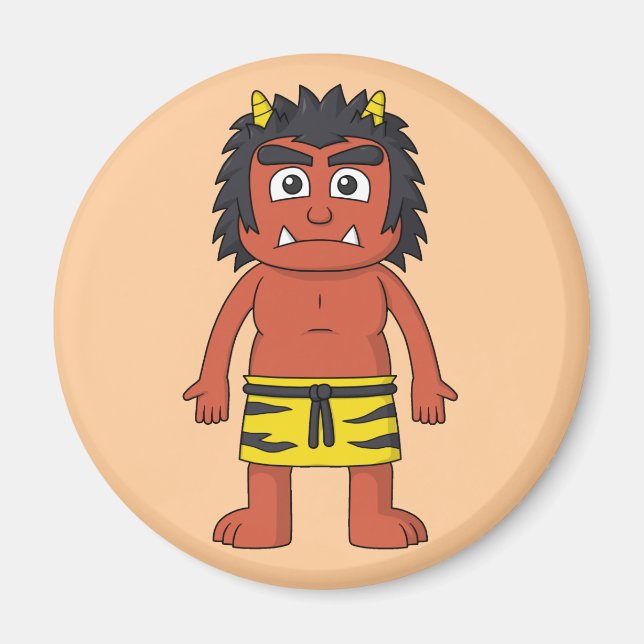 Japanska Röda Oni Magnet (Framsidan)