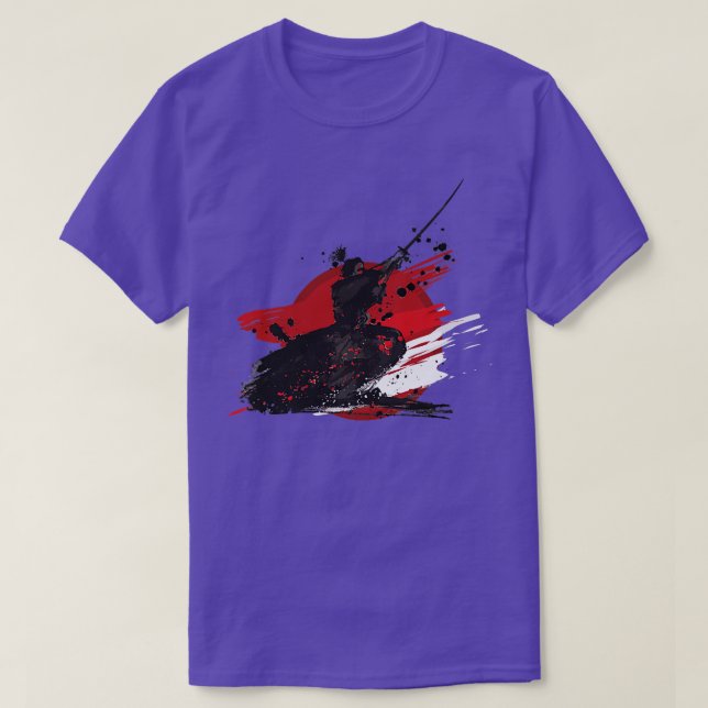 Japanska Ronin Samurai Bushido Warrior Clipart (2 T Shirt (Design framsida)