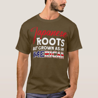 Japanska rötter men odlade som en amerikansk japan t shirt