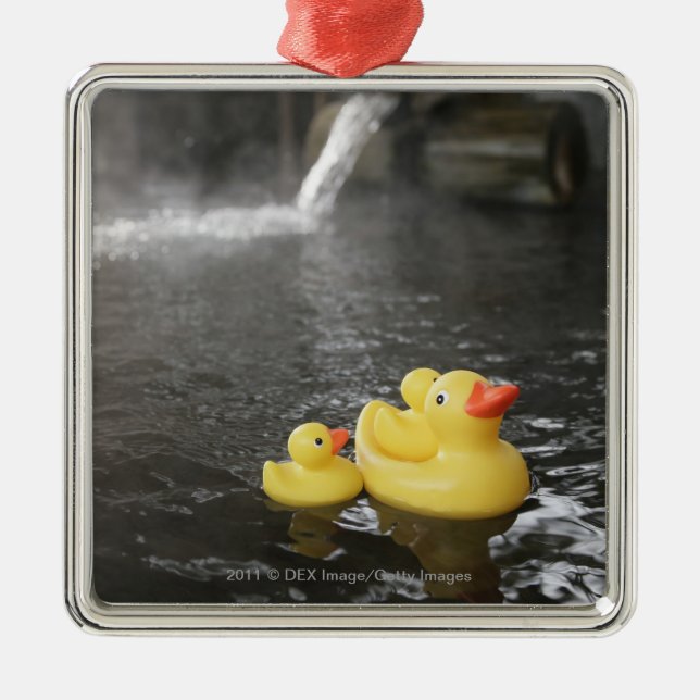 Japanska Rubber Duckies Julgransprydnad Metall (Framsidan)