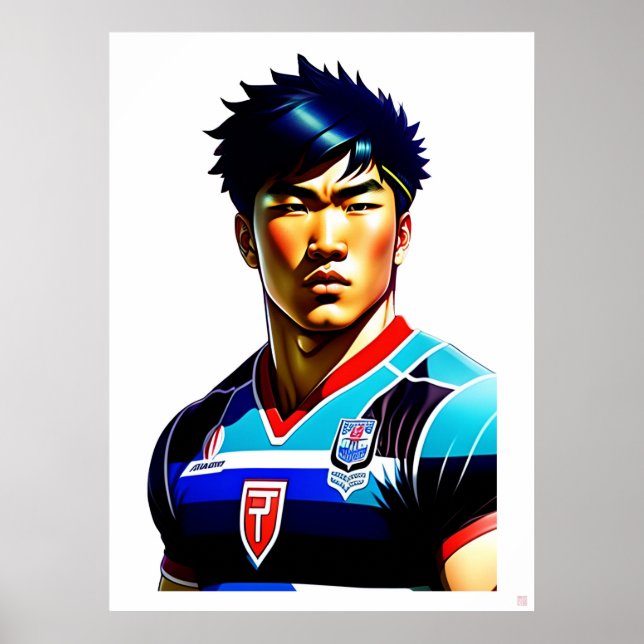 Japanska Rugby Art Poster (Framsidan)