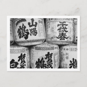 Japanska Sake-Tunnor Vykort
