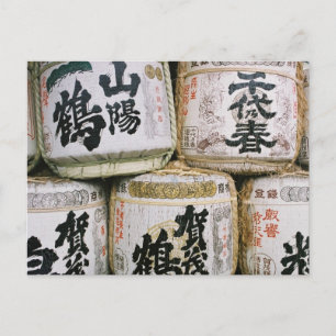 Japanska Sake-Tunnor Vykort