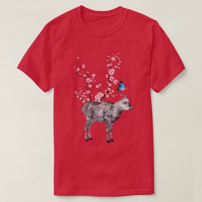 Japanska Sakura Cherry Blommar Japanska serow Japa T Shirt (Design framsida)