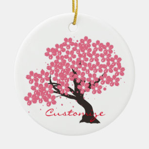 Japanska Sakura Cherry Blommars Thunder_Cove Julgransprydnad Keramik