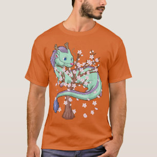 Japanska Sakura Dragon Cherry Blommar Sakura Flowe T Shirt