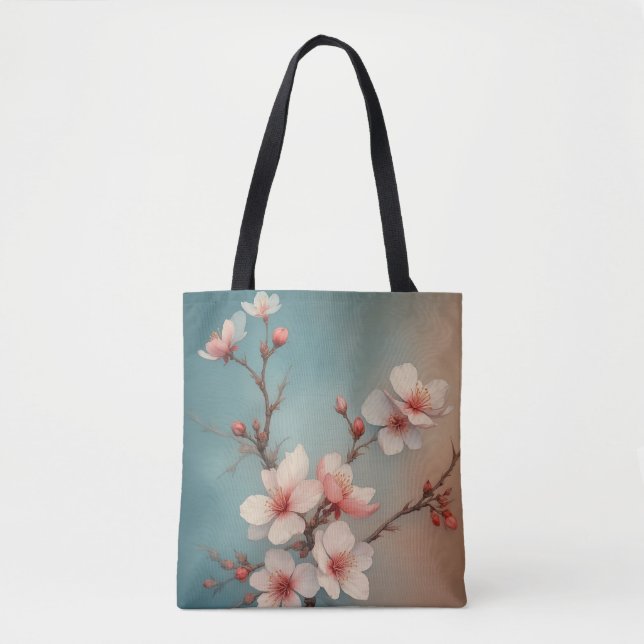 Japanska Sakura Elegance Tote Tygkasse (Framsida)