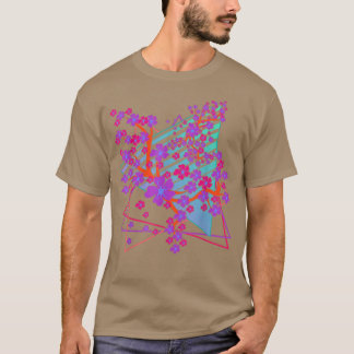 Japanska Sakura Flower Vaporwave 80 s Retro Art Ch T Shirt