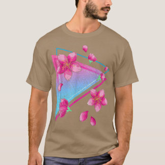 Japanska Sakura Flower Vaporwave Aesthetic Cherry T Shirt