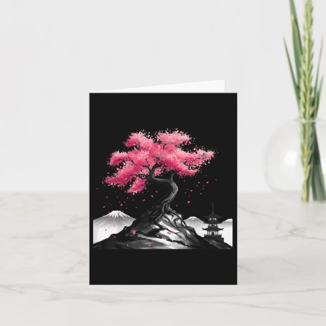 Japanska Sakura Garden Japan-berget Fuji Cherry Bl Kort (Framsida)