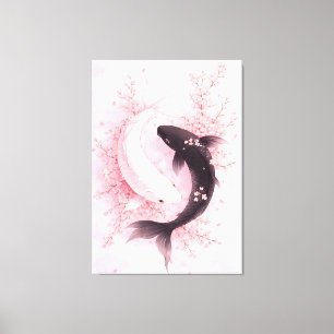 Japanska Sakura Koi Canvastryck