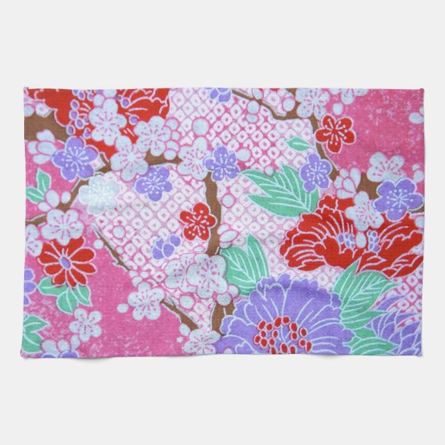 Japanska Sakura Mönster Kitchen Towel Kökshandduk (Horisontell)