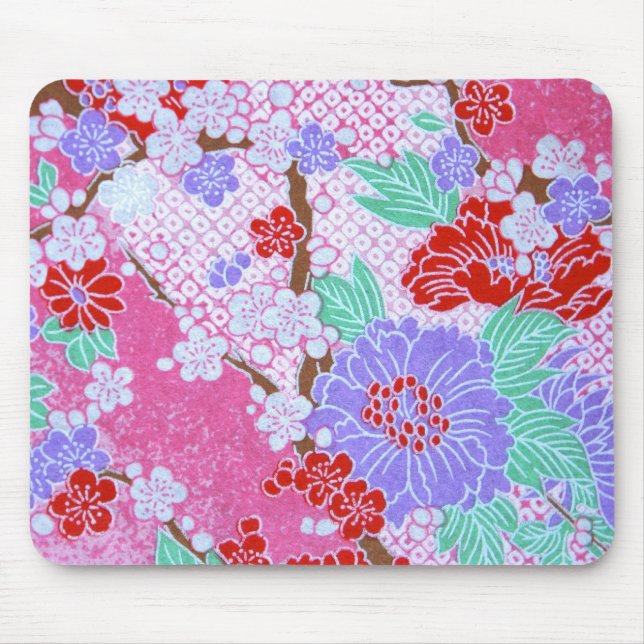 Japanska Sakura Mönster Mousepad Musmatta (Framsidan)
