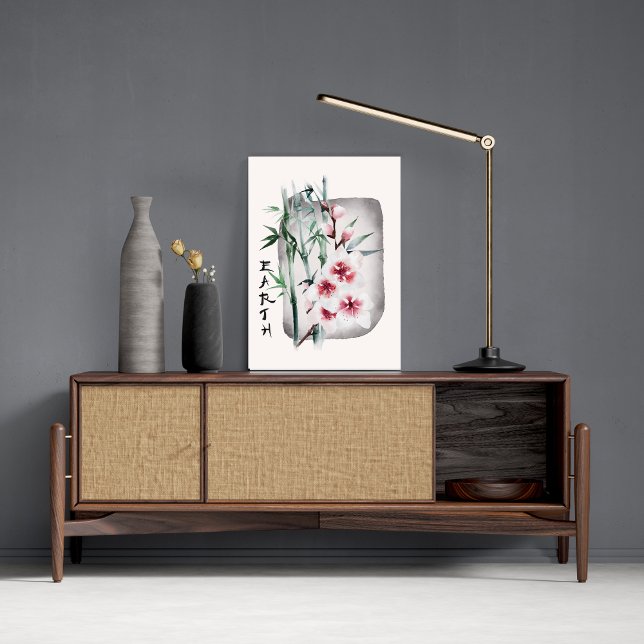 Japanska Sakura Rosa Cherry Blommars Natature Eart Poster (Skapare uppladdad)